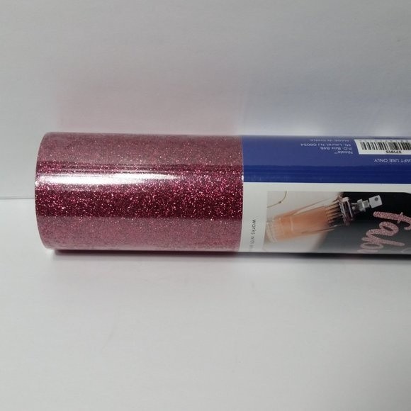 Iron On Vinyl Lollipop Glitter Dark Pink - Picture 5 of 7